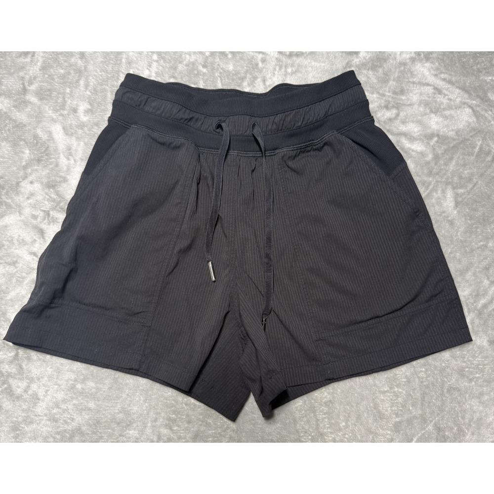 Lululemon Shorts Women Size 2 Black Athletic Running Drawstring Training Stretch